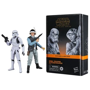 Guerra de las Galaxias Episodio IV Soldado Rebelde y Stormtrooper (Paquete de 2) Hasbro Negro Serie 1 - Imagen 1 de 8