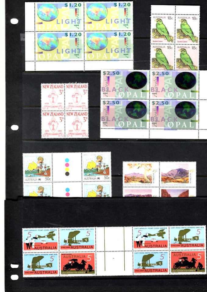 LOTE DE 1 FOTO BLOQUES MÚLTIPLES AUSTRALIANA MNH 9B Foto 1 de 1