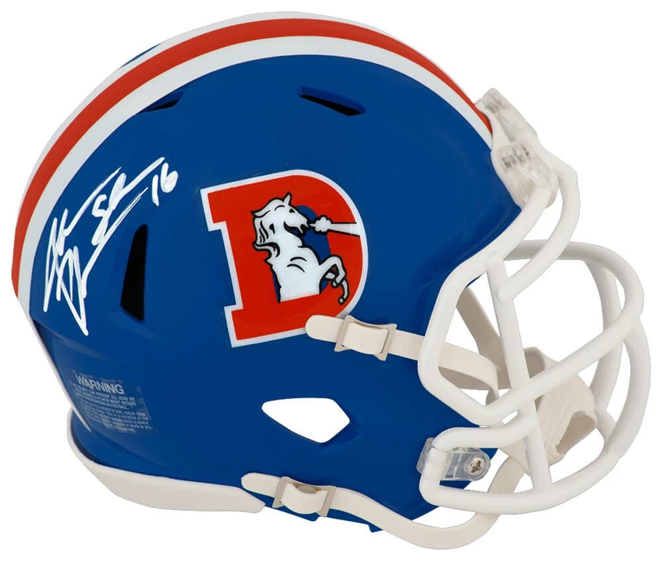 Jake Plummer Signed Broncos T/B 'D' Riddell Speed Mini Helmet w/Snake - (SS COA) - Image 1 of 1