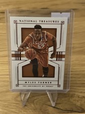 2016 National Treasures Collegiate Base RED Myles Turner /49 
