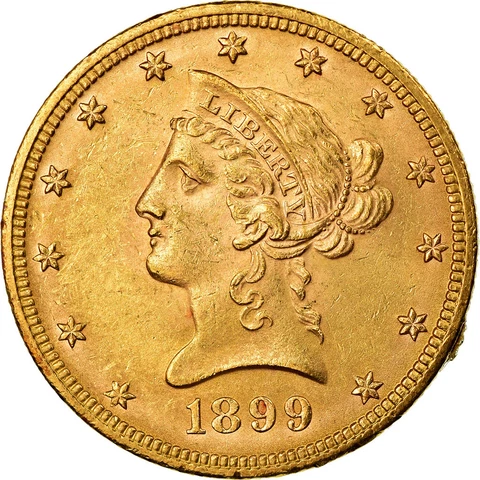 [#863635] Coin, United States, Coronet Head, $10, Eagle, 1899, U.S. Mint, Philad Cover