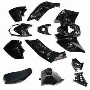 BLACK Plastic Fairing Fender Guard Seat Fuel Tank 125cc TIGER Quad Dirt Bike ATV - Foto 1 di 12