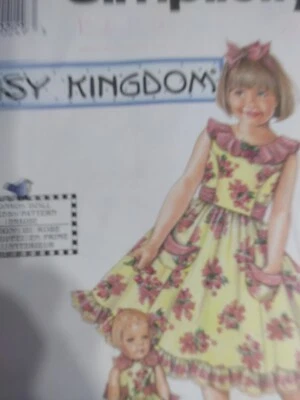 Daisy Kingdom girls party dress pattern 7607 size 3 4 5 6 UNCUT - Image 1 of 4
