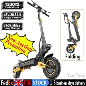 2400 15 MPH ELECTRIC SCOOTER ADULT LONG RANG FAST SPEED E-SCOOTER URBAN COMMUTE - Picture 1 of 24
