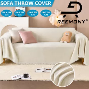 Reemony Sofa Cover Couch Throw Blanket Pet Slipcover Lounge Protector Chenille - Picture 1 of 10