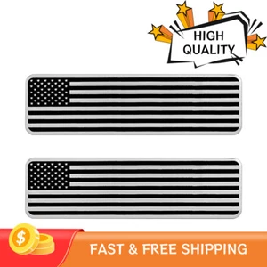 2Pcs Car Truck 3D Metal USA Flag Sticker American Decal Body Emblem Accessories. - Picture 1 of 6