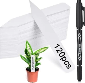 Plant Labels 120PCS, Outdoor Waterproof Garden Markers, Plastic Plant Tags - Picture 1 of 7