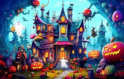 Adult Halloween 1000 Piece Puzzle- Wooden Sturdy Puzzles - Fantasy Cool - Image 1 of 4