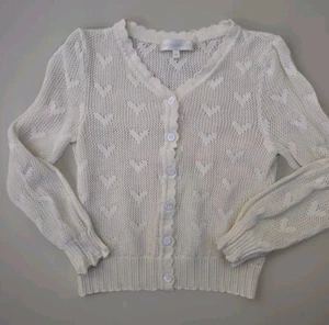 LoveShackFancyGirls' Knit Cardigan Size 10Years Organic Cotton - Picture 1 of 5