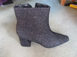 Stiefeletten Schwarz-Silber GLITZER Neu Gr. 37 - Bild 1 von 5