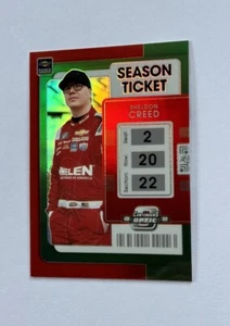 Biglietto Stagione SHELDON CREED 2022 Panini Contenders Optic Rosso Verde Prizm Card #4 - Foto 1 di 4