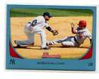 2011 Bowman Robinson Cano Blue Parallel 197/500 Yankees