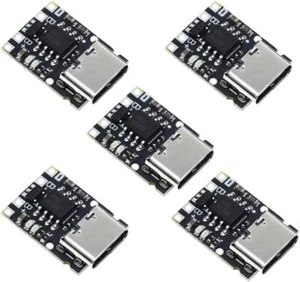 5pcs TP4057 1A 3.7V Lithium Battery Charging Board with Protection Type-C USB C - Picture 1 of 5