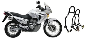 2 Cavalletti alza moto ruota gomma Honda Transalp 600 700 750 davanti e dietro - Foto 1 di 8
