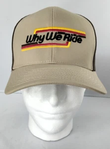 Truckermütze Kappe Why We Ride Motorrad bestickt braun - Bild 1 von 11