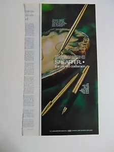 1971 SHEAFFER PENS Mesozoic desk set vintage print ad - Foto 1 di 1