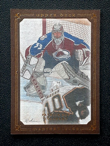 PATRICK ROY 2008-09 UD MASTERPIECES BROWN 08-09 NO 7       49917