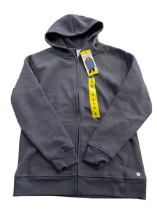 Danskin Womens Stonewash Heather Grey-blue Small Ultra Cozy Hooded Jacket NEW - Picture 1 of 14