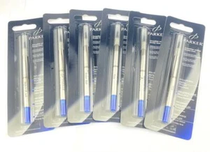 Parker Quink Tintenrollerminen - blaue Tinte - fein 0,5 mm - 6er-Pack - Bild 1 von 3