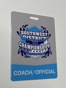 Bagtag Swimming Meet Credential Bagtag 2022 Southwest District Champ Virginia - Picture 1 of 2