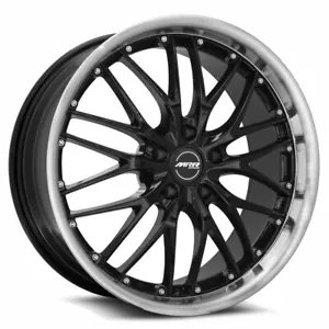 18x8.5 F | 18x9.5 R MRR GT1 5x114.3 +20/24 Black Machine Lip Wheels (Set of 4) - Picture 1 of 3