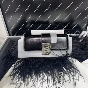 Brandon Blackwood Medium Nia Bag with Feathers $500msrp - Picture 1 of 7