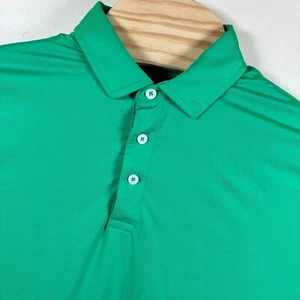 RLX Ralph Lauren Classic Fit Performance Polo Shirt Kelly Green Striped Men's M - Picture 1 of 7