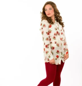 Womens Miss Me Jeans Floral Print Tunic Top Shirt Tie Waist Dress - Sz S - Picture 1 of 3