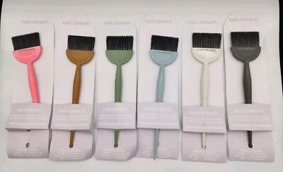 Set Of 6 HelloBleach Hair Dye & Bleach Medium Tint Brushs Salon Tools - Image 1 of 4