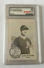1985 CHONG MODESTO #17 MARK McGWIRE A's CORRECT SPELLING PRO GEM MT 10