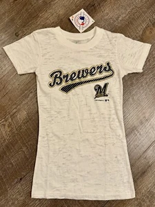 MLB Milwaukee Brewers Bedazzled Shirt Girls Large - Picture 1 of 5