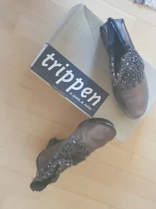Trippen, Mesh-Stiefelette, Modell TWEED, metallic, Gr 38, ungetragen , im Karton - Bild 1 von 9