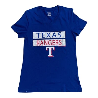 Texas Rangers Baseball Girls T-Shirt Blue Size Youth Large NEW - Image 1 of 2