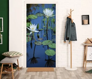 3D Seerose I8976 Tür Wandaufkleber Wandbilder Wanddruck Deko Erin 2023 - Bild 1 von 11