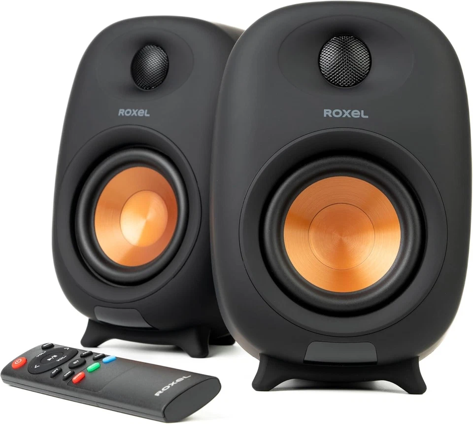 Roxel Eclipse Aktive Regallautsprecher 60W RMS, BT 5.3, HDMI ARC, optischer Eingang