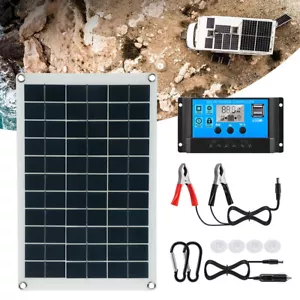 100W 12V Solar Panel Solar Panel USB Charger Solar Cell Solar with 100A Regulator - Picture 1 of 12