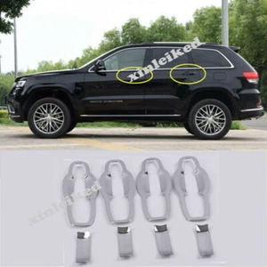 For Jeep Grand Cherokee 2011-2020 Chrome Car Door Bowl Handle Trim Molding Cover - Picture 1 of 4