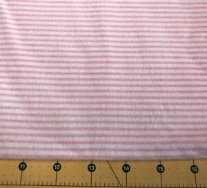 Pink Stripe Flannel fabric sold by the yard #1201