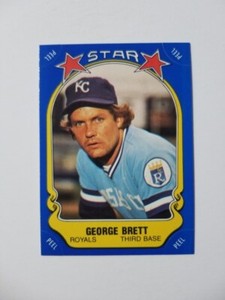 GEORGE BRETT 1981 FLEER STAR STICKER CHECKLIST BASEBALL CARD KANSAS CITY ROYALS