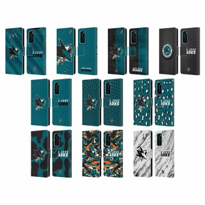 OFFICIAL NHL SAN JOSE SHARKS LEATHER BOOK WALLET CASE COVER FOR HUAWEI PHONES