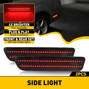 FOR 2005 2006 2007 2008 2009 Ford LED Mustang Side Marker Light Red Rear Smoked - Picture 1 of 11
