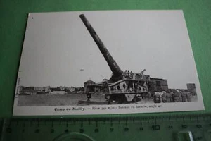 grande vecchia cartolina - cannone Camp de Mailly -340 m/m cannone - Francia - Foto 1 di 1