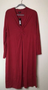 Vestido Talbots para mujer 16W rojo manga larga línea A cuello en V nuevo con etiquetas trabajo o noche - Imagen 1 de 15