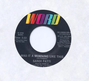 Sandi Patti - Was It A Morning Like This - 45 U/min Radio Promo - Bild 1 von 1
