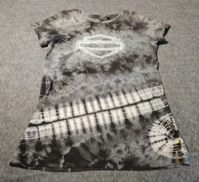 Vintage Harley Davidson 90s Tie Dye Tunic T-Shirt Biker Top Montgomery AL Sz M Foto 1 de 4