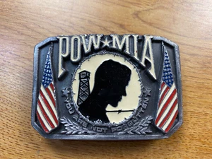 Vintage POW MIA Belt Buckle - Picture 1 of 3