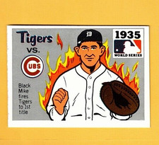 1971 Fleer R.G. LAUGHLIN WORLD SERIES 1935 Tigers v. Cubs #33 BLACK BACK NRMT
