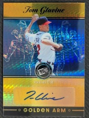 Tom Glavine PRISMA AZUL BRAZO DORADO Autógrafo Automático SSP #ed 10/10! ¡Pase de prensa 2024! Foto 1 de 2