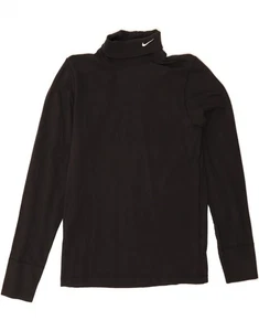 NIKE Womens Roll Neck Top Long Sleeve Size 36/38 Medium Black Cotton BP07 - Picture 1 of 3