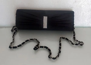 BORSETTA DA SERA DONNA POCHETTE CERIMONIA, CON TRACOLLA PIEGHE E STRASS SOPRANI - Foto 1 di 10